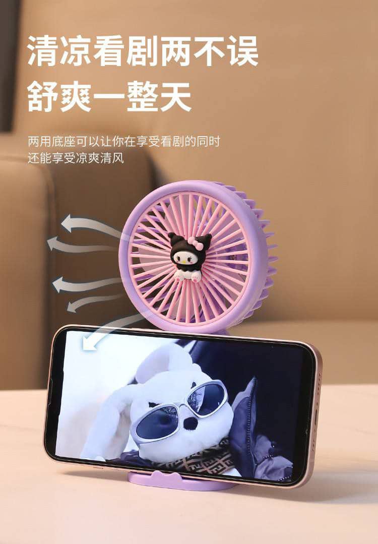 پنکه دستی شارژی کرومی - Image 3