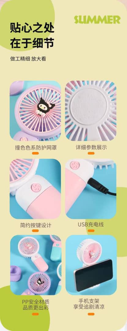 پنکه دستی شارژی کرومی - Image 5