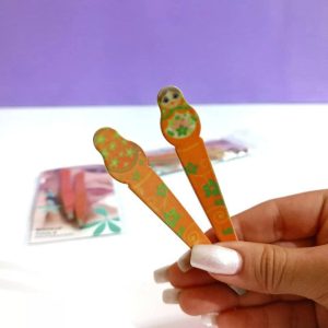 موچین ابرو استیل جفتی طرح گل 🌸