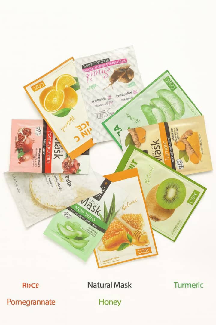 ماسک ورقه ای طبیعی صورت CQK