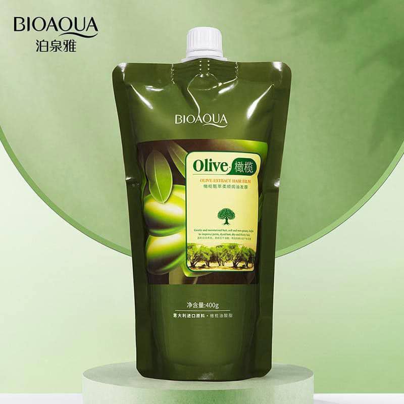 🌿 ماسک مو زیتون BIOAQUA (بستهای ۴۰۰ گرم) 🌿