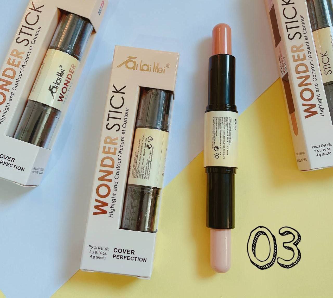 قلم استیکی کانتور و هایلایتر دو سر Tailaimei Wonder Stick - تصویر 4