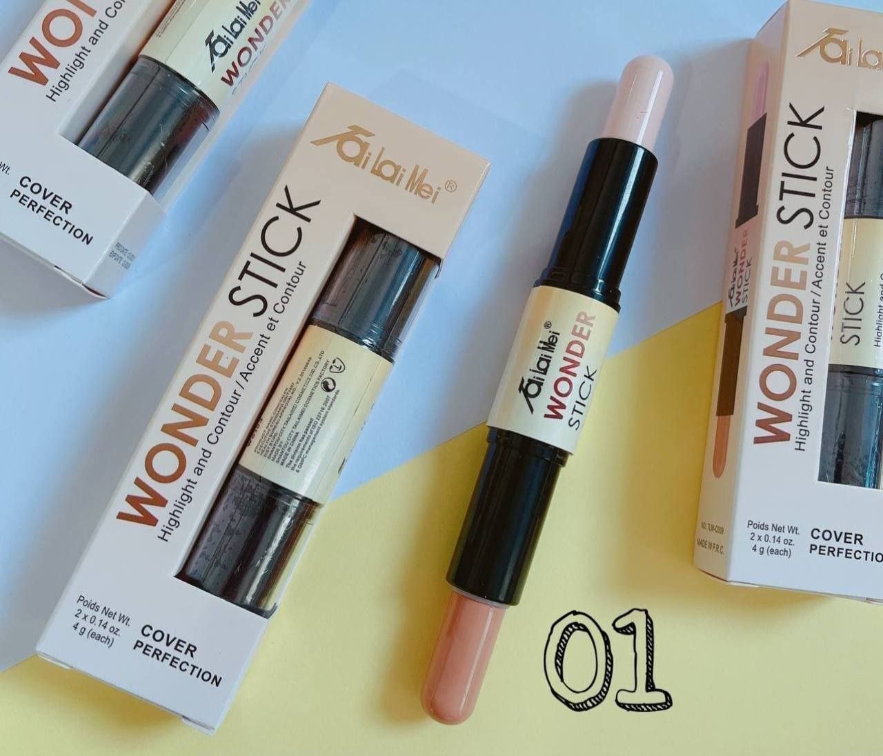 قلم استیکی کانتور و هایلایتر دو سر Tailaimei Wonder Stick - تصویر 2