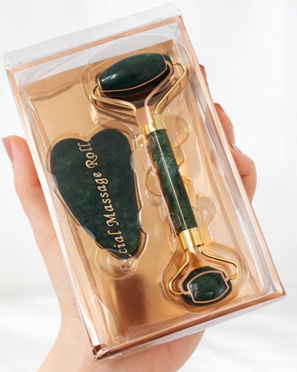 💚 جیدلرور دو سر + گواشا سنگ یشم (Jade) - تصویر 2