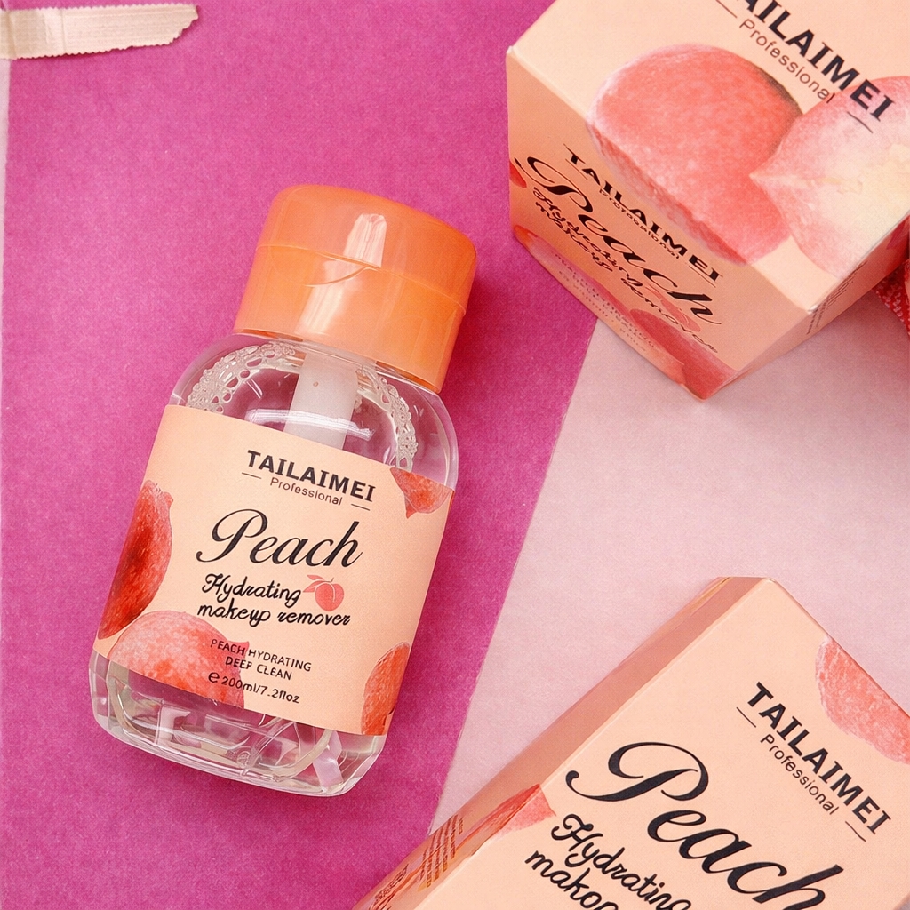میسلار واتر هیدراته هلو تایلامی (TAILAIMEI Peach Hydrating Makeup Remover) یک پاککننده آرایش حرفهای - تصویر 2