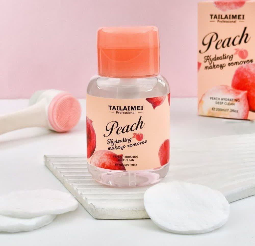 میسلار واتر هیدراته هلو تایلامی (TAILAIMEI Peach Hydrating Makeup Remover) یک پاککننده آرایش حرفهای