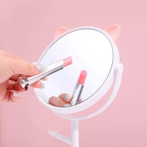 🪞🎀 آینه رومیزی فانتزی شاخ گوزنی با استند اکسسوری - تصویر 7