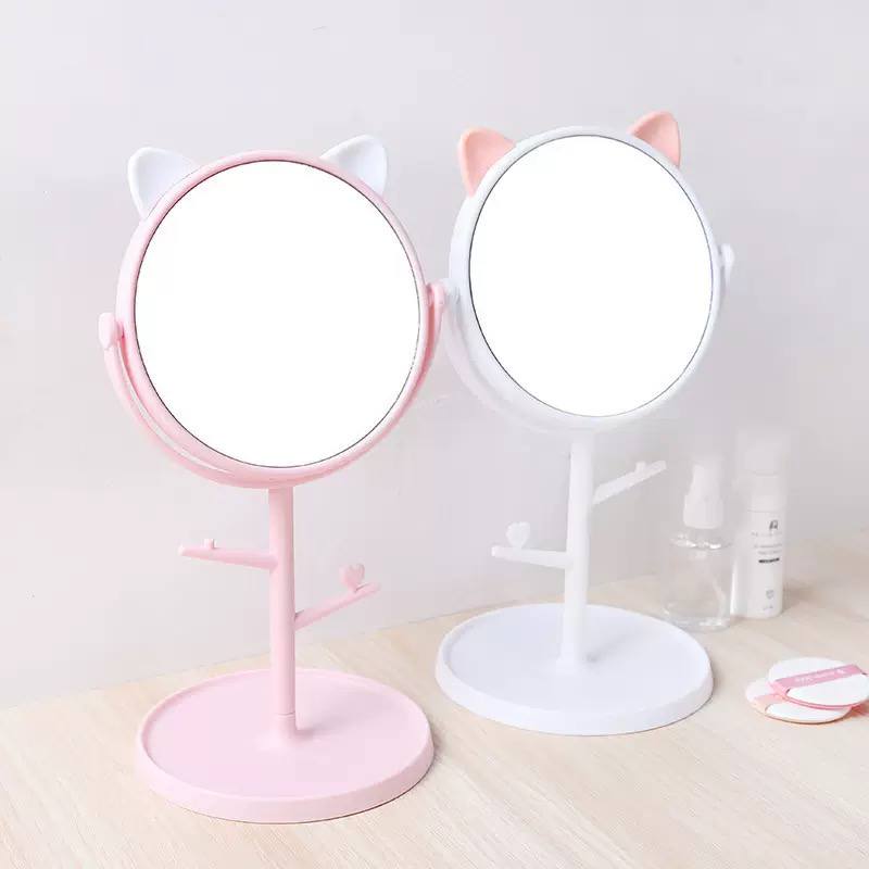 🪞🎀 آینه رومیزی فانتزی شاخ گوزنی با استند اکسسوری - تصویر 2
