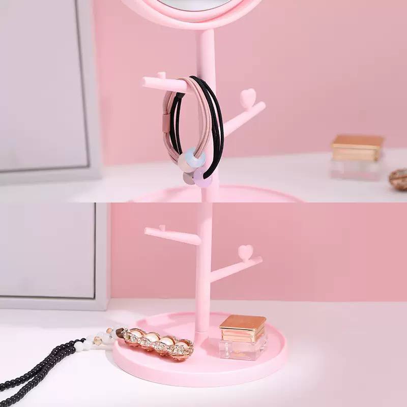 🪞🎀 آینه رومیزی فانتزی شاخ گوزنی با استند اکسسوری - تصویر 3