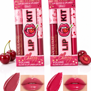 ست خط لب و رژلب مایع میک گلامور Cherry Volume مدل 2in1 - تصویر 3